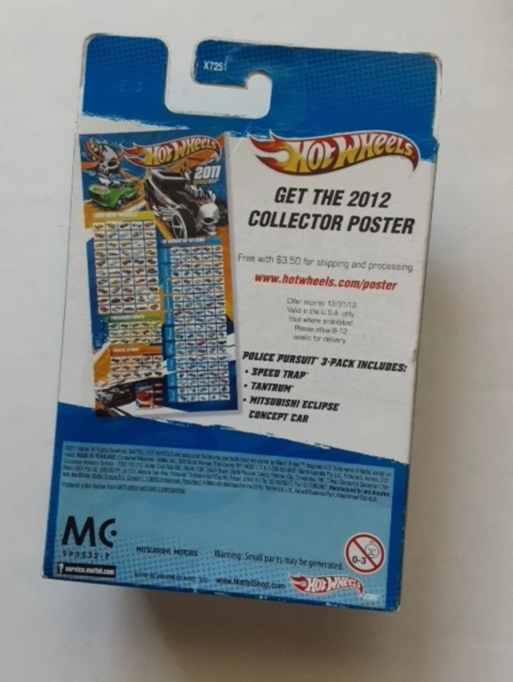 Hot Wheels 3 Pack Police Pursuit 2011 Diecast Cars New